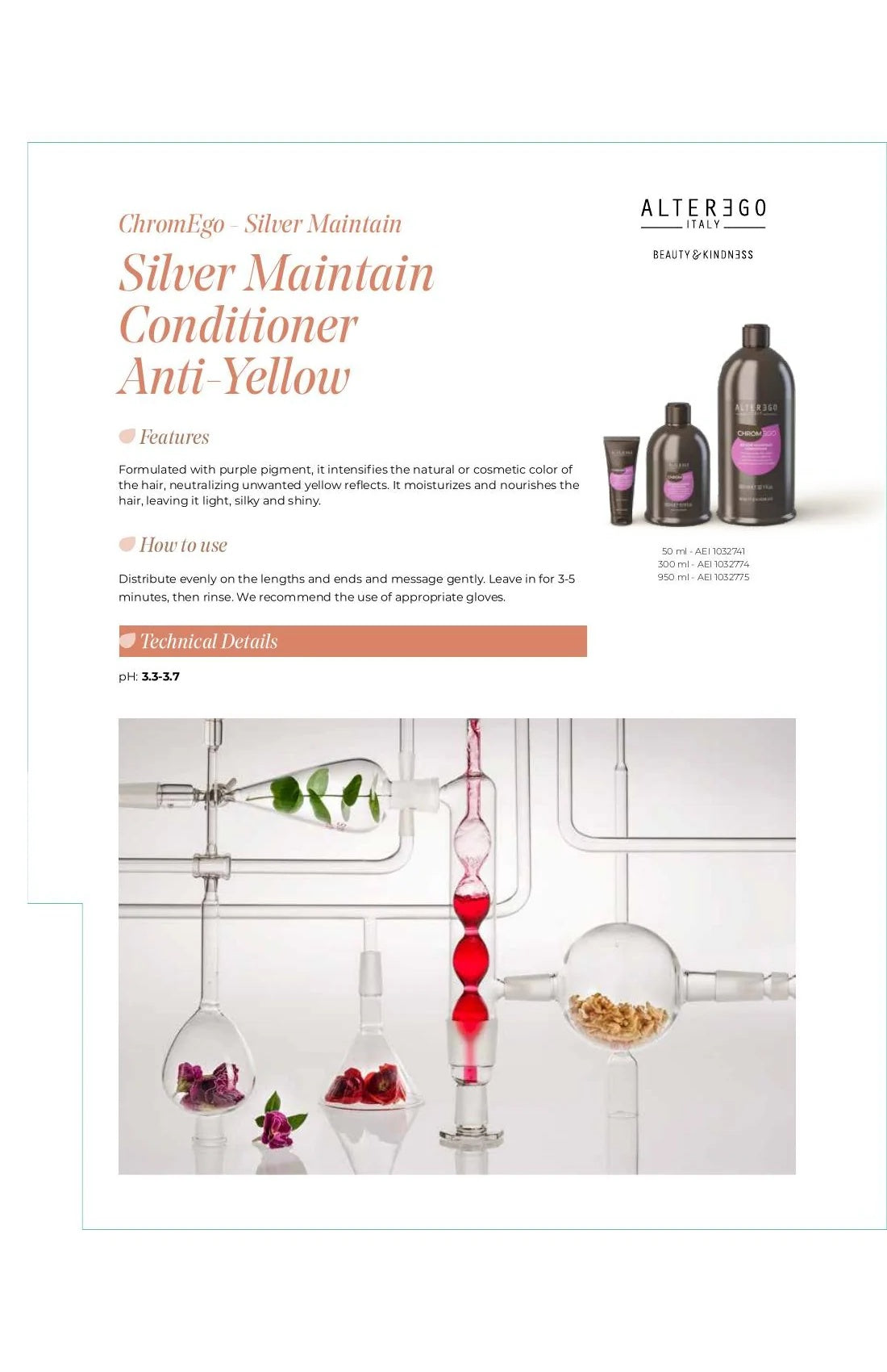 ALTER EGO AE CHROMEGO SILVER MAINTAIN CONDITIONER 10.14OZ - ALTER EGO | The Warehouse Salon