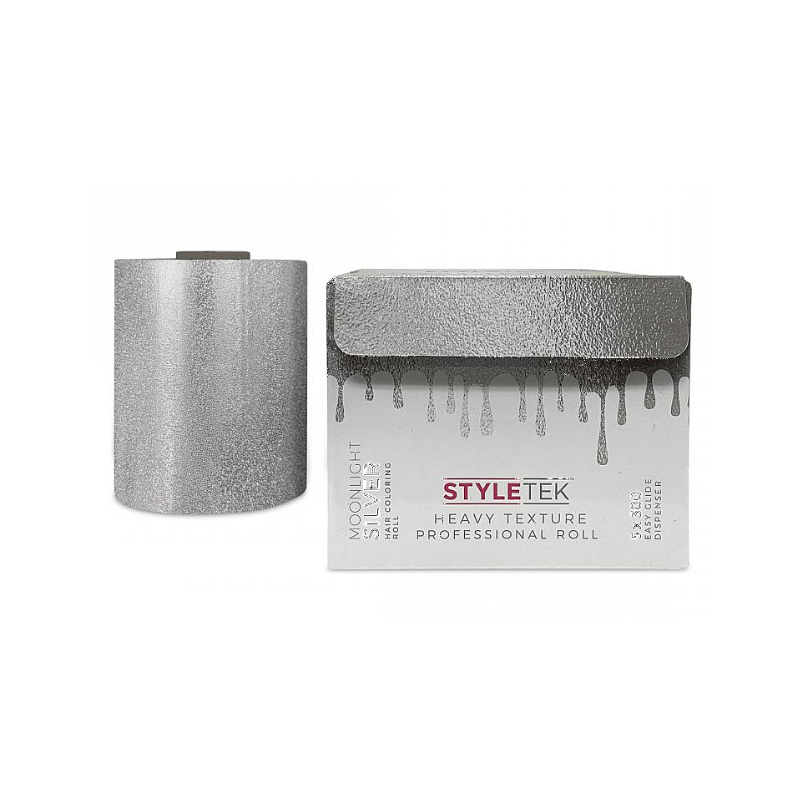 Styletek Moonlight Silver Embossed Foil Roll 5x300 by Styletek - Professional Hair Accessories