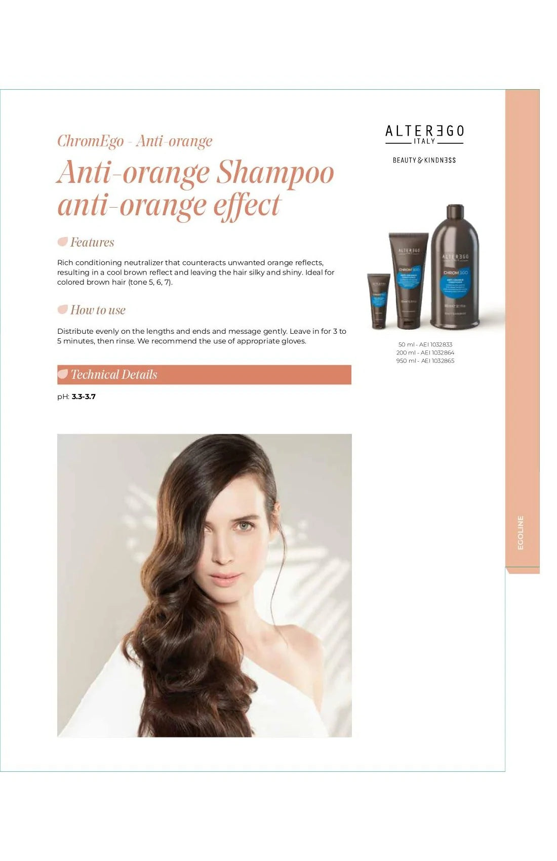ALTER EGO AE CHROMEGO ANTI ORANGE CONDITIONER 1.69OZ - ALTER EGO | The Warehouse Salon