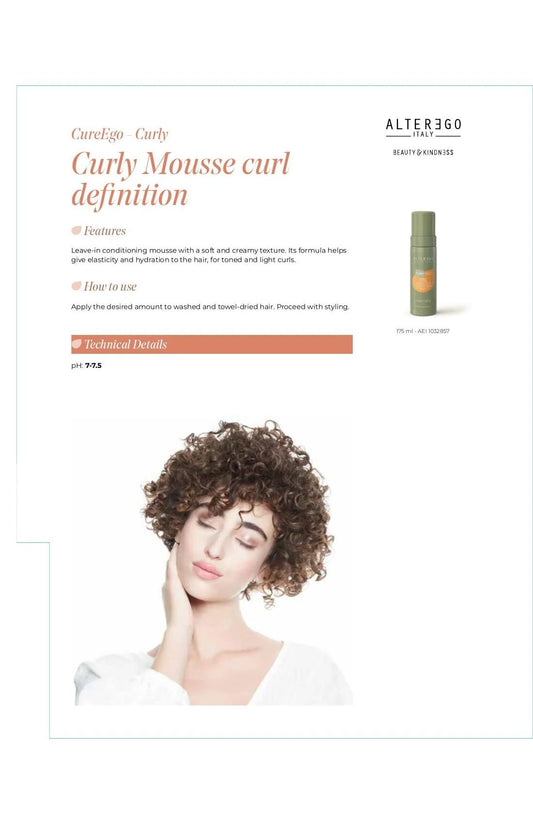 ALTER EGO AE CURLY HAIR MOUSSE 5.91 OZ - ALTER EGO | The Warehouse Salon