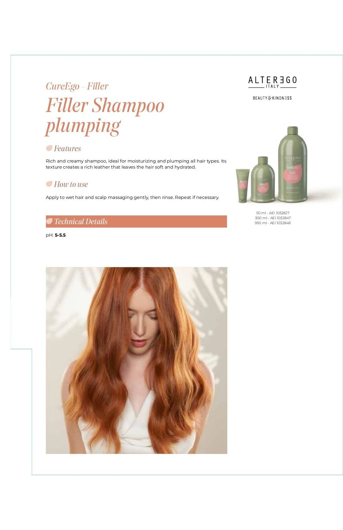 ALTER EGO AE CUREGO FILLER SHAMPOO 10OZ - ALTER EGO | The Warehouse Salon