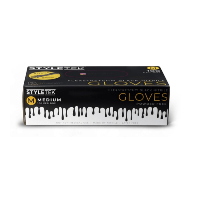 Styletek Black Nitrile Gloves 100pk by Styletek - Professional Hair Accessories