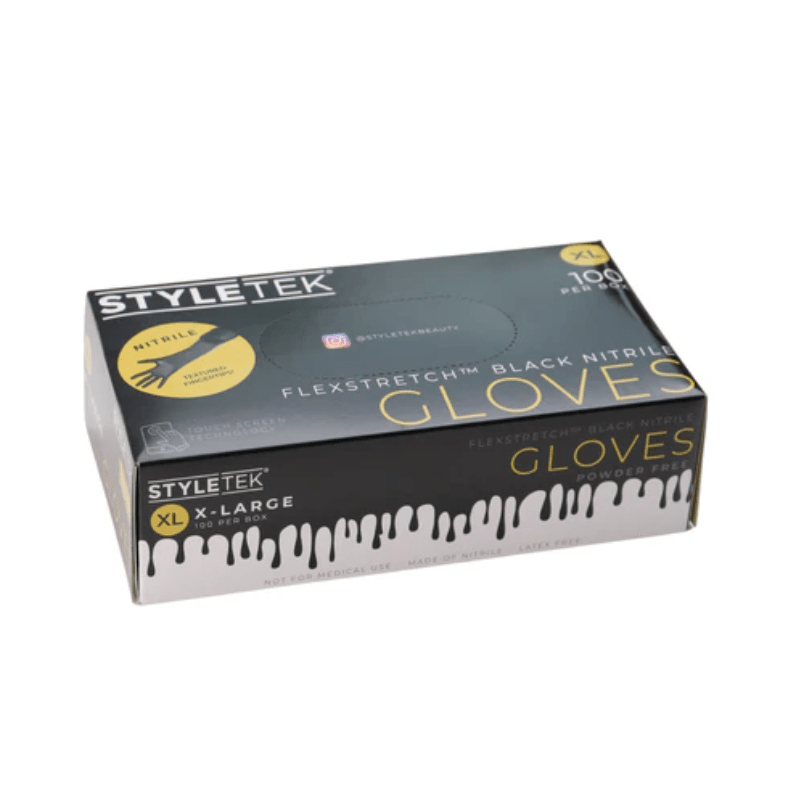 Styletek Black Nitrile Gloves 100pk by Styletek - Professional Hair Accessories