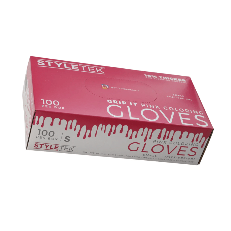 Styletek Pink Powder Free Gloves 100pk by Styletek - Professional Hair Accessories